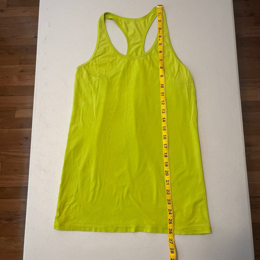 LULULEMON Racerback Tank Neon Yellow/Green Women's Size 8